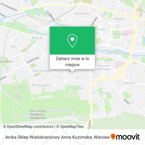 Mapa Anika Sklep Wielobranżowy Anna Kuzimska