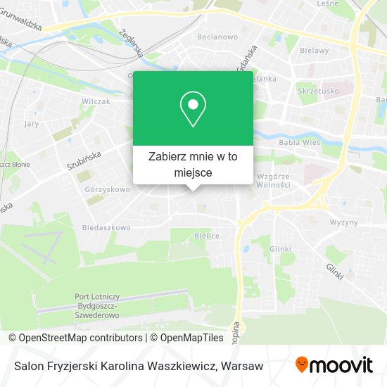 Mapa Salon Fryzjerski Karolina Waszkiewicz