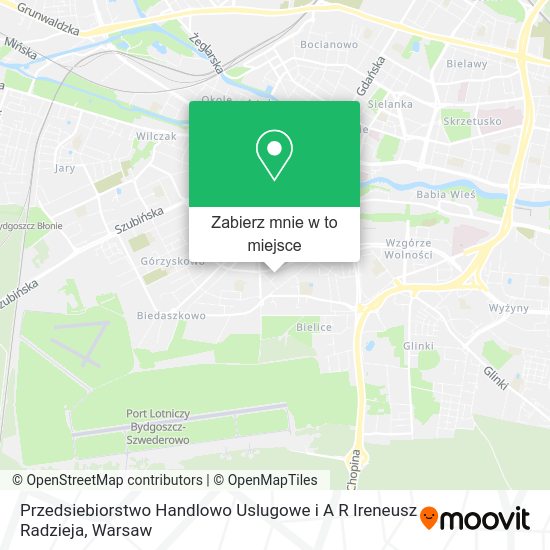 Mapa Przedsiebiorstwo Handlowo Uslugowe i A R Ireneusz Radzieja