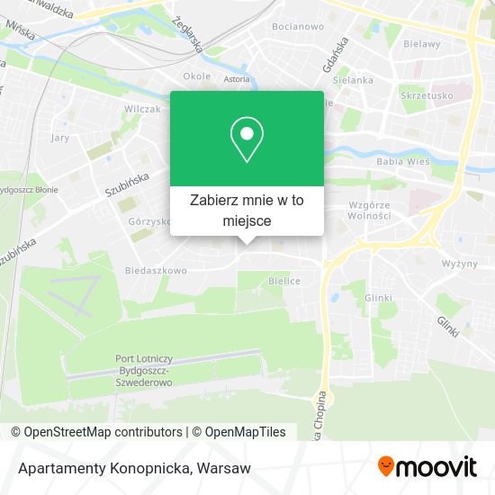 Mapa Apartamenty Konopnicka