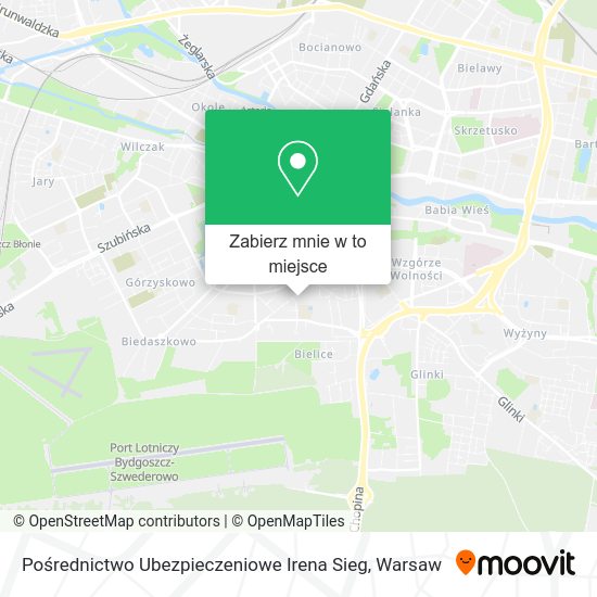 Mapa Pośrednictwo Ubezpieczeniowe Irena Sieg