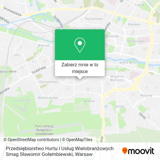 Mapa Przedsiębiorstwo Hurtu i Usług Wielobranżowych Smag Sławomir Gołembiewski