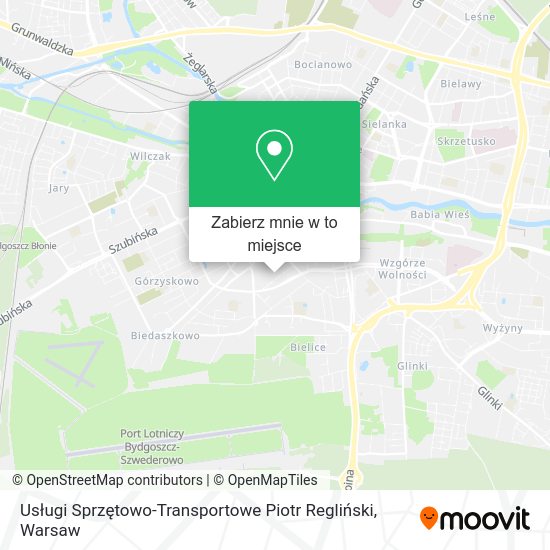 Mapa Usługi Sprzętowo-Transportowe Piotr Regliński