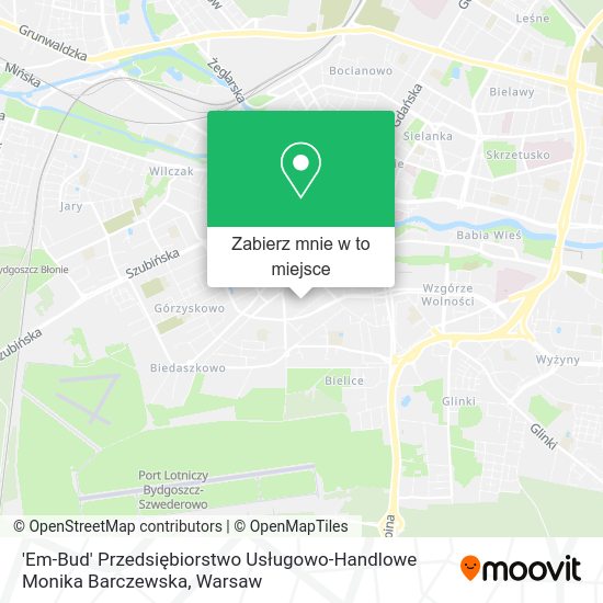 Mapa 'Em-Bud' Przedsiębiorstwo Usługowo-Handlowe Monika Barczewska