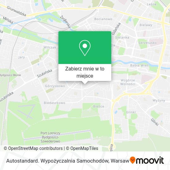 Mapa Autostandard. Wypożyczalnia Samochodów