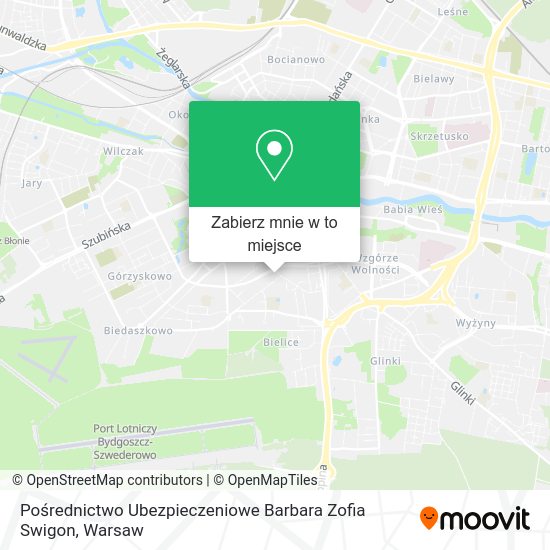 Mapa Pośrednictwo Ubezpieczeniowe Barbara Zofia Swigon