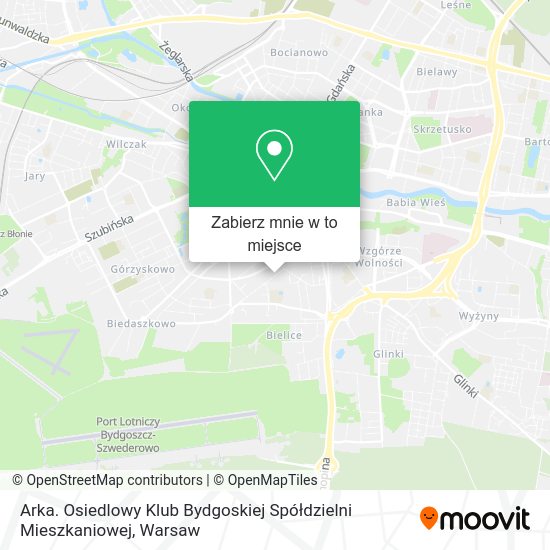 Mapa Arka. Osiedlowy Klub Bydgoskiej Spółdzielni Mieszkaniowej
