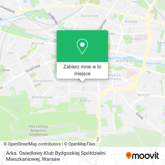 Mapa Arka. Osiedlowy Klub Bydgoskiej Spółdzielni Mieszkaniowej