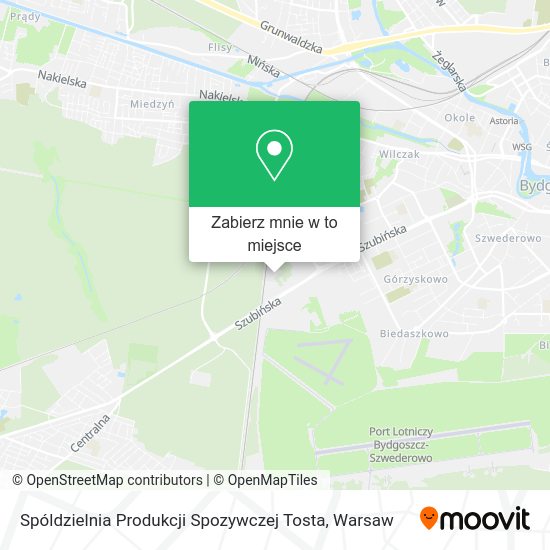 Mapa Spóldzielnia Produkcji Spozywczej Tosta