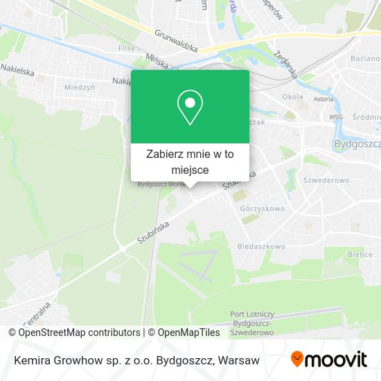 Mapa Kemira Growhow sp. z o.o. Bydgoszcz