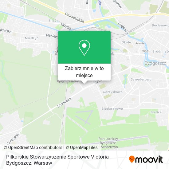 Mapa Pilkarskie Stowarzyszenie Sportowe Victoria Bydgoszcz