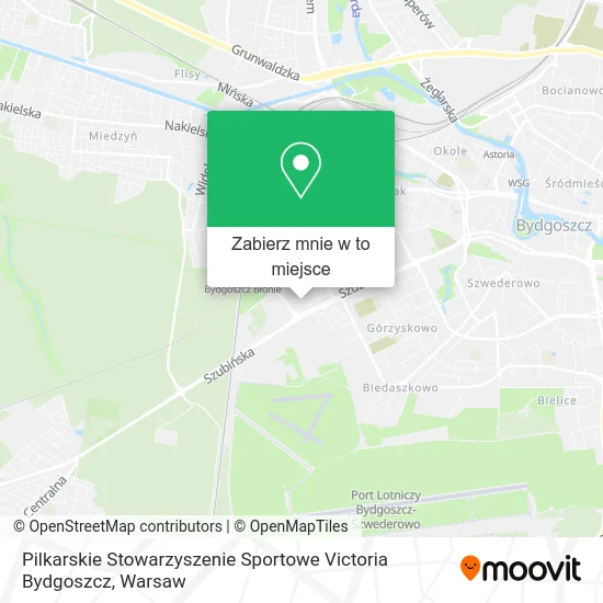 Mapa Pilkarskie Stowarzyszenie Sportowe Victoria Bydgoszcz
