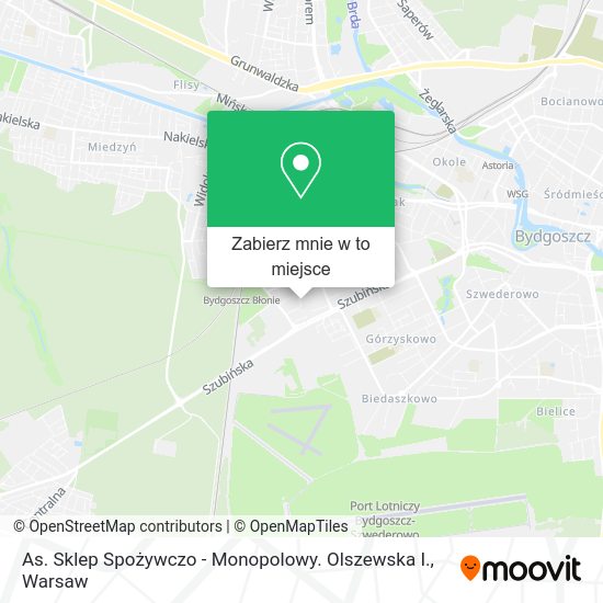 Mapa As. Sklep Spożywczo - Monopolowy. Olszewska I.