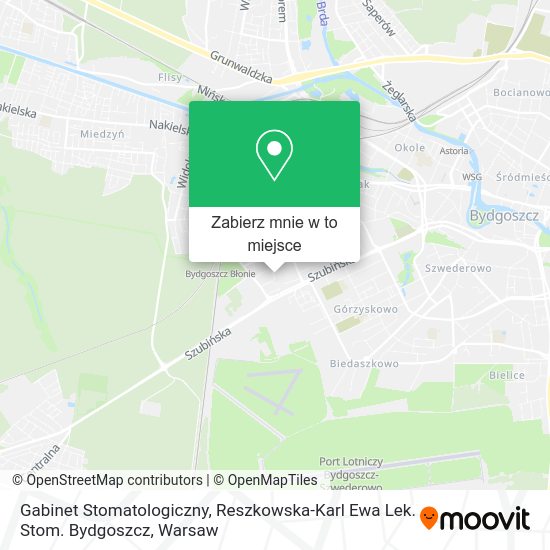 Mapa Gabinet Stomatologiczny, Reszkowska-Karl Ewa Lek. Stom. Bydgoszcz