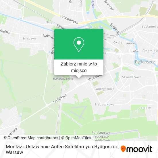 Mapa Montaż i Ustawianie Anten Satelitarnych Bydgoszcz
