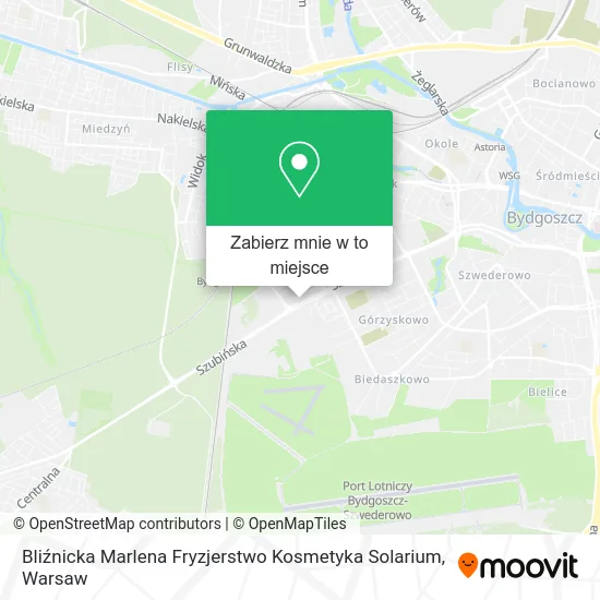 Mapa Bliźnicka Marlena Fryzjerstwo Kosmetyka Solarium