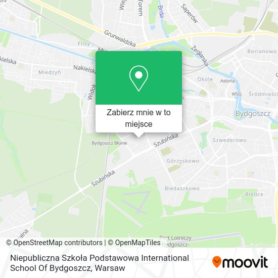 Mapa Niepubliczna Szkoła Podstawowa International School Of Bydgoszcz