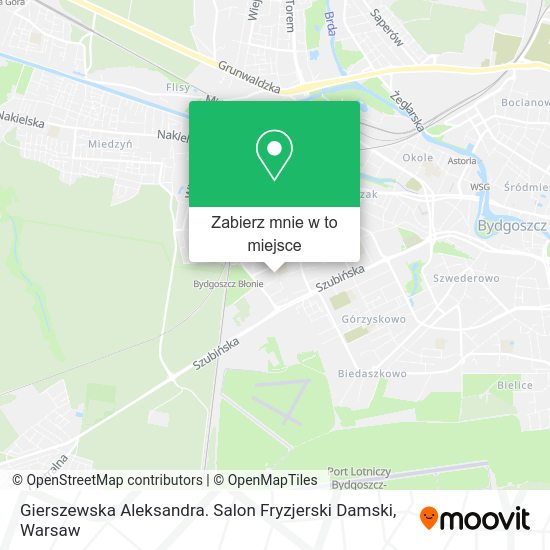 Mapa Gierszewska Aleksandra. Salon Fryzjerski Damski