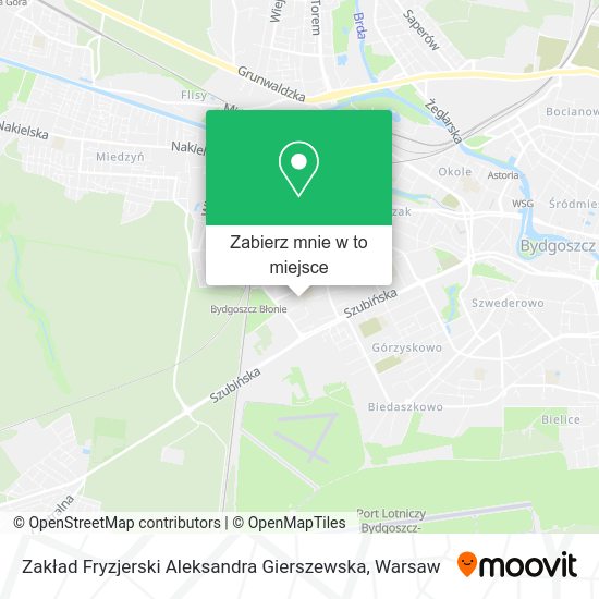 Mapa Zakład Fryzjerski Aleksandra Gierszewska