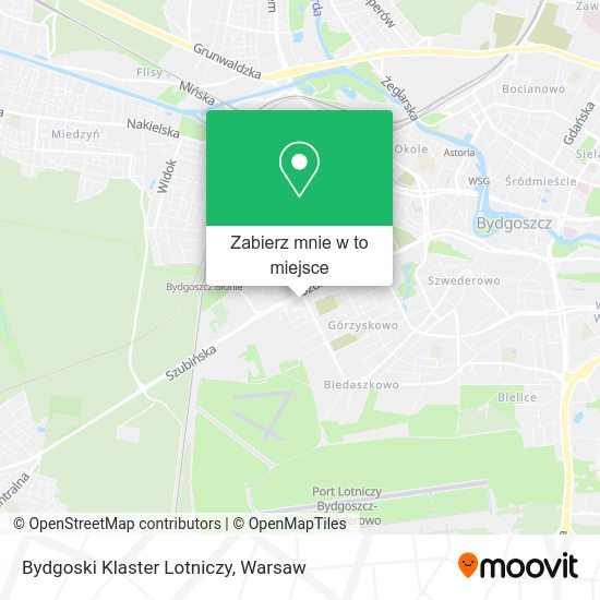 Mapa Bydgoski Klaster Lotniczy