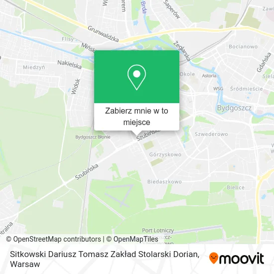 Mapa Sitkowski Dariusz Tomasz Zakład Stolarski Dorian