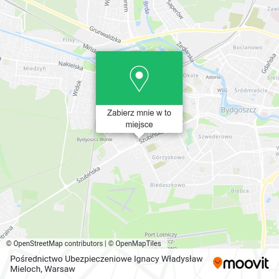 Mapa Pośrednictwo Ubezpieczeniowe Ignacy Władysław Mieloch