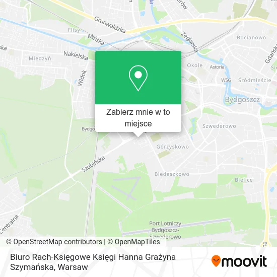 Mapa Biuro Rach-Księgowe Księgi Hanna Grażyna Szymańska