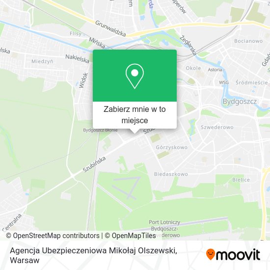 Mapa Agencja Ubezpieczeniowa Mikołaj Olszewski