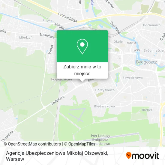 Mapa Agencja Ubezpieczeniowa Mikołaj Olszewski
