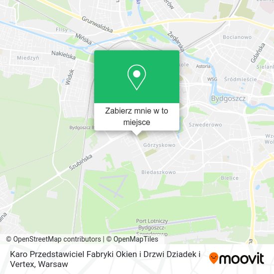 Mapa Karo Przedstawiciel Fabryki Okien i Drzwi Dziadek i Vertex