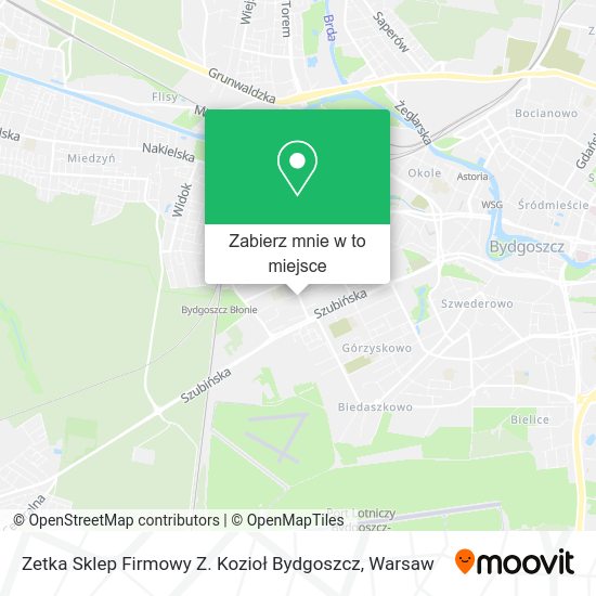 Mapa Zetka Sklep Firmowy Z. Kozioł Bydgoszcz