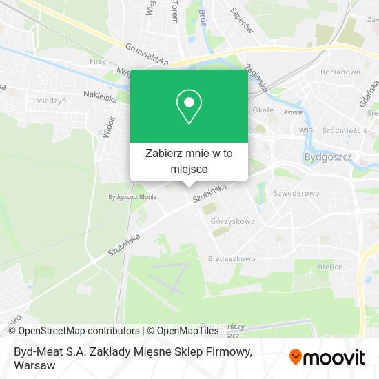 Mapa Byd-Meat S.A. Zakłady Mięsne Sklep Firmowy