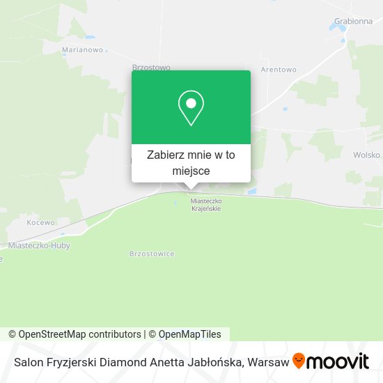 Mapa Salon Fryzjerski Diamond Anetta Jabłońska