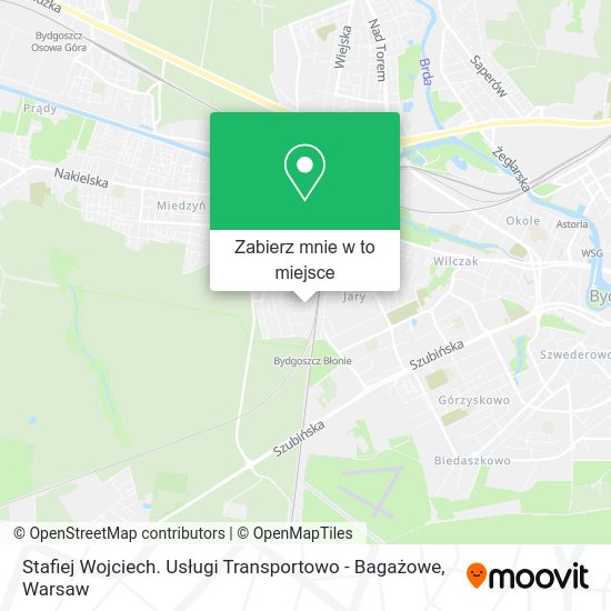 Mapa Stafiej Wojciech. Usługi Transportowo - Bagażowe