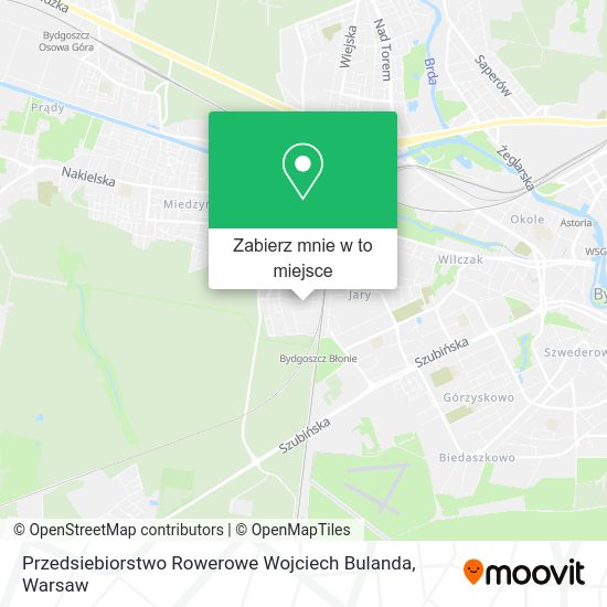 Mapa Przedsiebiorstwo Rowerowe Wojciech Bulanda