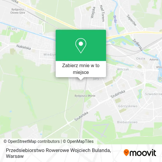 Mapa Przedsiebiorstwo Rowerowe Wojciech Bulanda