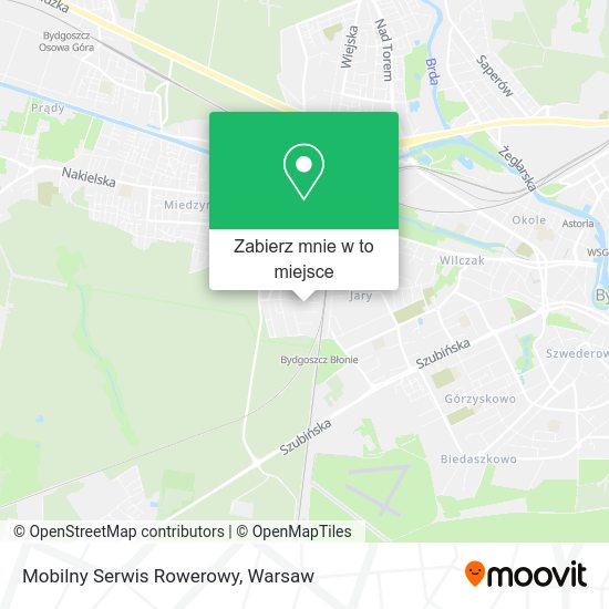 Mapa Mobilny Serwis Rowerowy