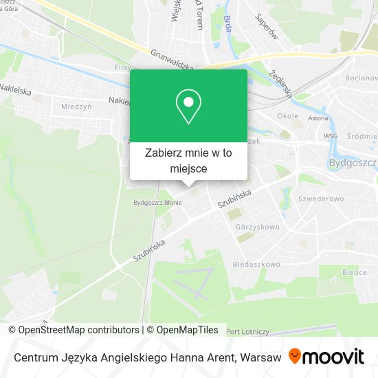 Mapa Centrum Języka Angielskiego Hanna Arent