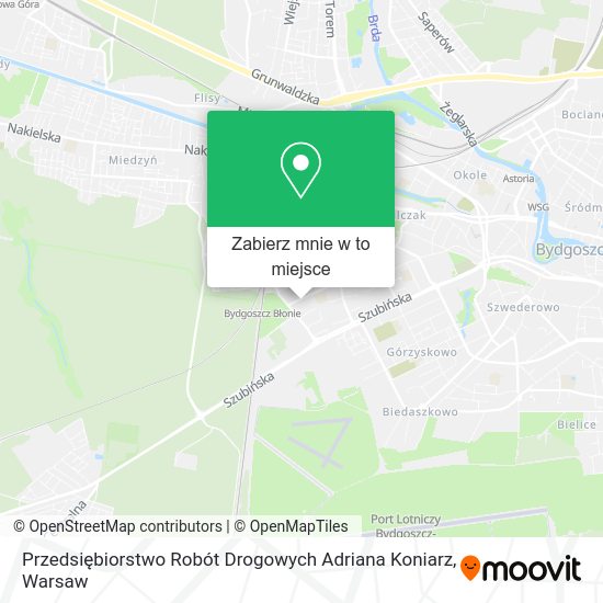 Mapa Przedsiębiorstwo Robót Drogowych Adriana Koniarz