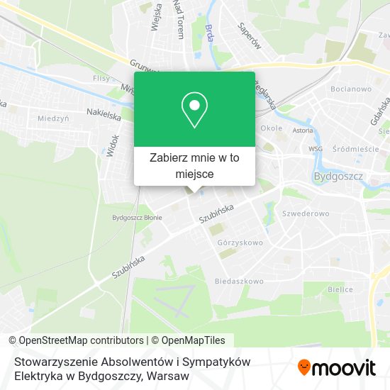 Mapa Stowarzyszenie Absolwentów i Sympatyków Elektryka w Bydgoszczy