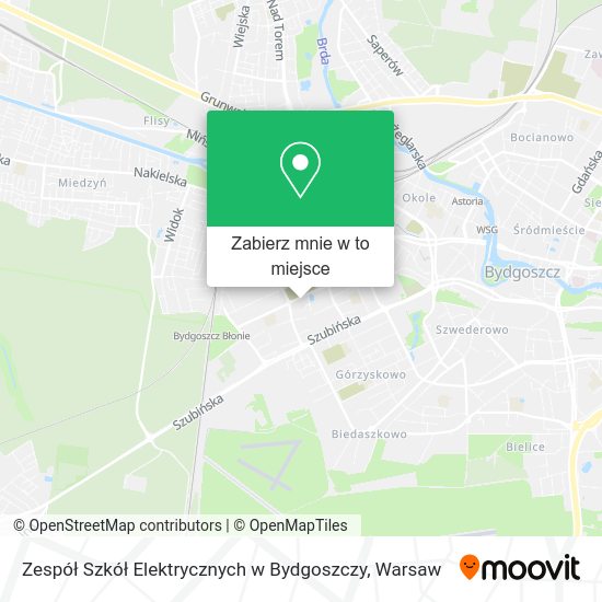 Mapa Zespół Szkół Elektrycznych w Bydgoszczy