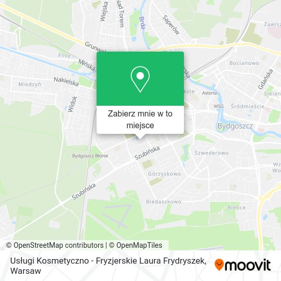 Mapa Usługi Kosmetyczno - Fryzjerskie Laura Frydryszek