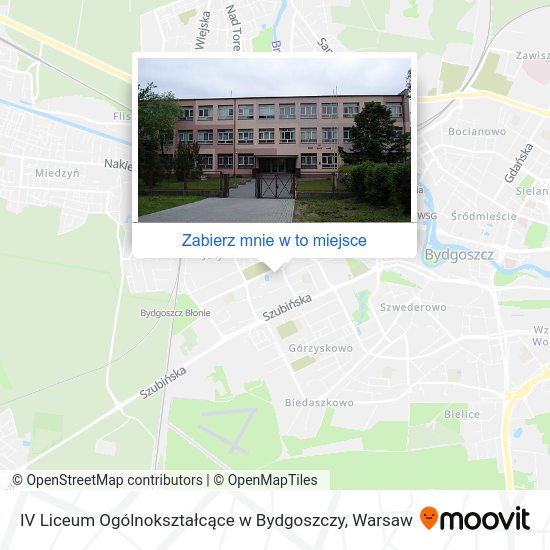 Mapa IV Liceum Ogólnokształcące w Bydgoszczy