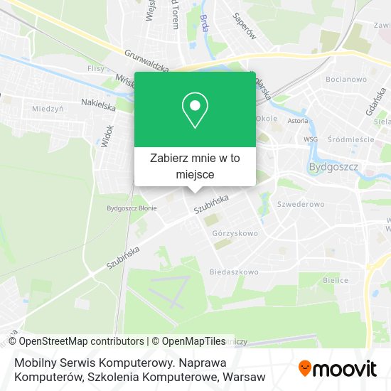 Mapa Mobilny Serwis Komputerowy. Naprawa Komputerów, Szkolenia Komputerowe