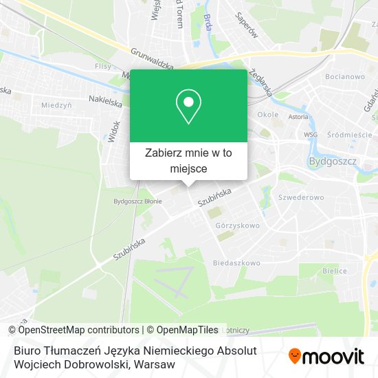 Mapa Biuro Tłumaczeń Języka Niemieckiego Absolut Wojciech Dobrowolski