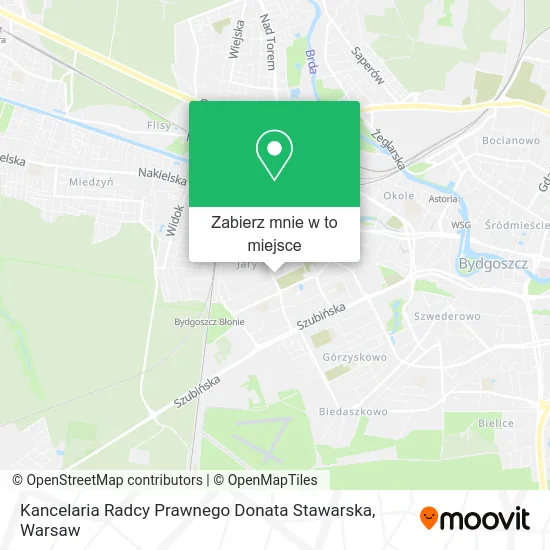 Mapa Kancelaria Radcy Prawnego Donata Stawarska