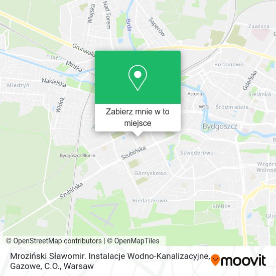 Mapa Mroziński Sławomir. Instalacje Wodno-Kanalizacyjne, Gazowe, C.O.