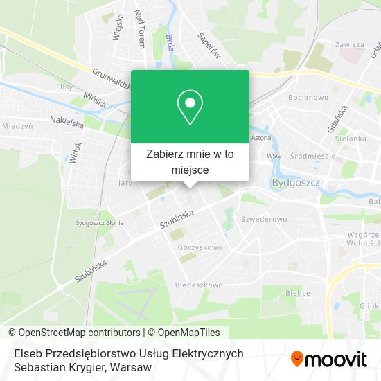 Mapa Elseb Przedsiębiorstwo Usług Elektrycznych Sebastian Krygier