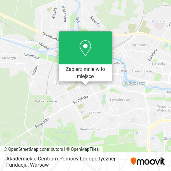 Mapa Akademickie Centrum Pomocy Logopedycznej. Fundacja