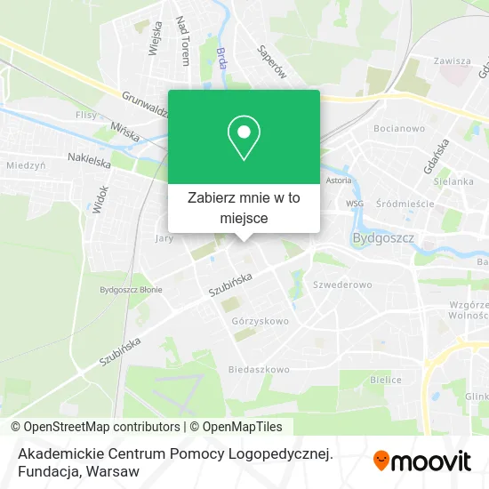 Mapa Akademickie Centrum Pomocy Logopedycznej. Fundacja
